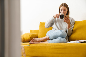 Beautiful young blonde woman