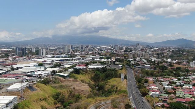 Aerial view La Sabana Park and Costa Rica National Stadium