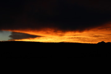 sunset in the mountains