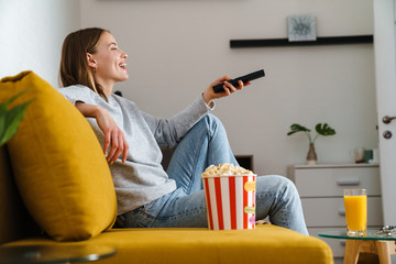 Beautiful young blonde woman