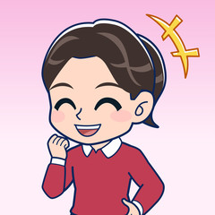 赤い服を着た女の子