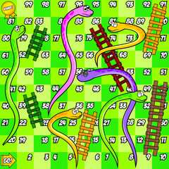 Green Snake and Ladder Game