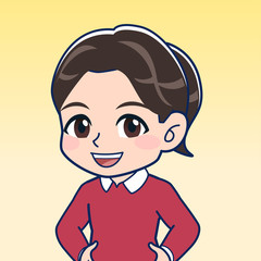 赤い服を着た女の子