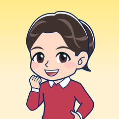 赤い服を着た女の子