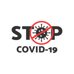Stop Covid-19 vector. You can use for illustration, background, print, website, add to presentation slide, etc