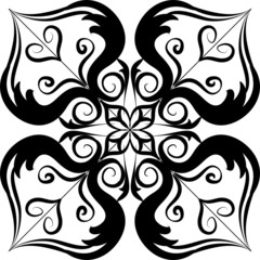 Creative mandala design. Black and white mandala. Hand drawn element. Anti-stress coloring page for adults.