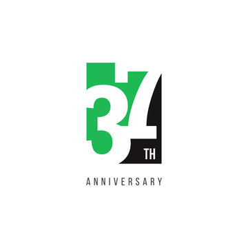 37 Th Anniversary Celebration Logo Vector Template Design Illustration