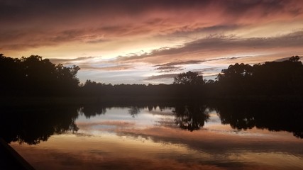Beautiful sunset at the lake