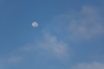 Blue Sky With a moon