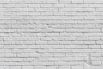 White painted brick wall for texture or background