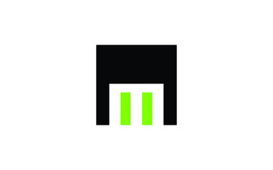 Obraz premium M Uppercase Letter Icon or Logo design, Vector Template