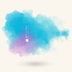 Abstract color watercolor element for web design. Vector.