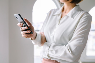 Woman using a smartphone