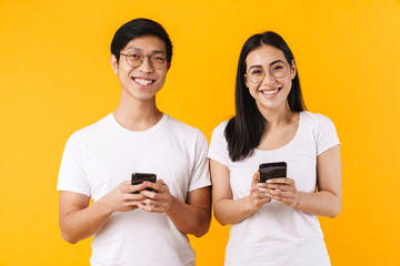 Portrait of a beautiful young asian couple