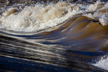 Water forms on the missouri river