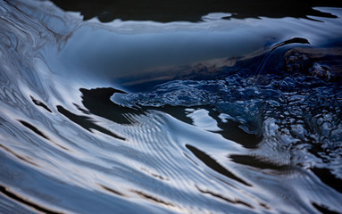 Water forms on the missouri river
