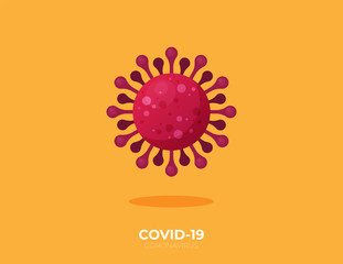 Coronavirus COVID-19 virus. Flat Design Graphic, vector