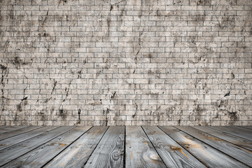 old room with brick wall