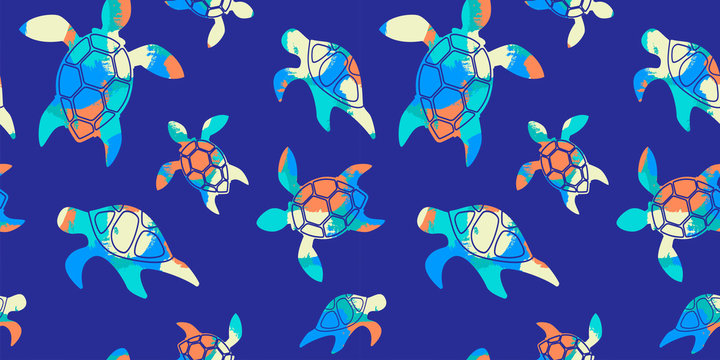 tropical turtles pattern