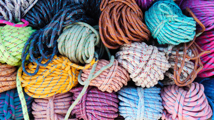 Beatiful and colorful ropes  texture