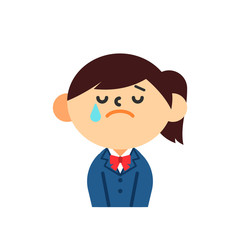 学生　女の子　制服　お辞儀　謝罪　泣く