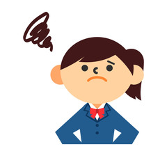 学生　女の子　制服　不満　不安　困惑