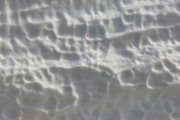雪の壁の表面