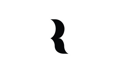 R Uppercase Letter Icon or Logo design, Vector Template