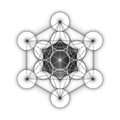 Metatron cube, sacred geometry symbol. Vector illustration.