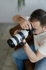 Fototapeta premium Photographer taking photos