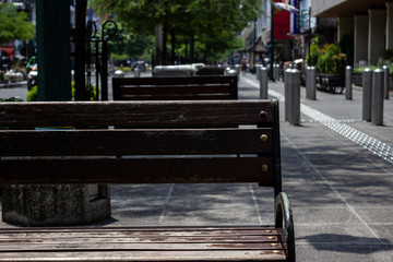 bench in the street
