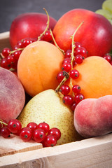 Fresh fruits as source minerals and vitamins. Slimming and dieting concept