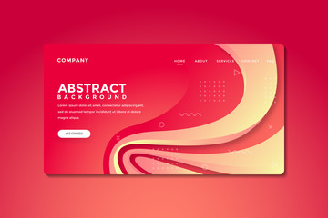 Red abstract banner template