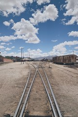Obraz premium Abandoned Railroad in Uyuni, Bolivia
