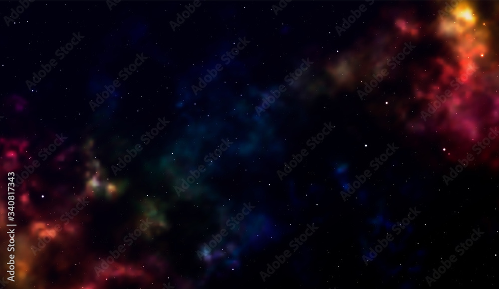 Canvas Prints space background fantastic outer view with realistic bright stars and cluster of gas clouds. univers