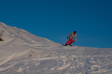 hiker in the snow