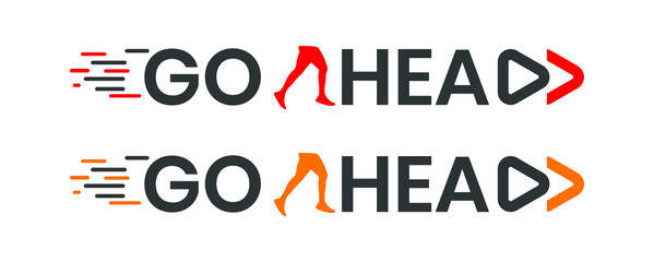 Go / Go Ahead latter tag icon Design. promotion icon, best deal symbol, Speech bubble banner,  Go Ahead stamp uses Yellow ‍and black color, Vector illustration