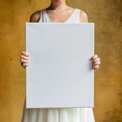 Blank white canvas