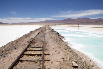 Salar de Pocitos in Puna de Atacama, Argentina