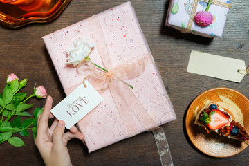 Pink valentines gift