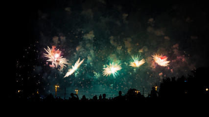 fireworks in the sky
