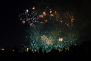 fireworks over the city