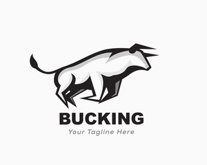 flying jump bull logo design inspiration