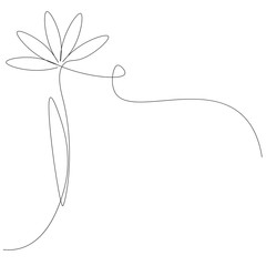 Summer flower background outline. Vector illustration