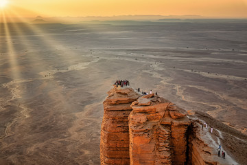 Edge of the World, a natural landmark and popular tourist destination near Riyadh -Saudi Arabia.