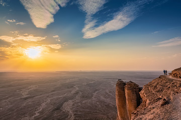 Edge of the World, a natural landmark and popular tourist destination near Riyadh -Saudi Arabia.