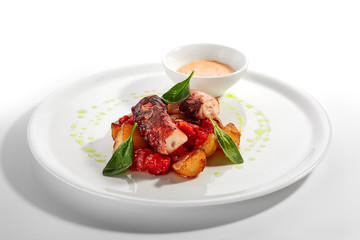 Octopus and baked potato