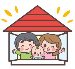 外出自粛　家族