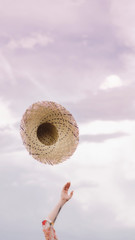 Hat flying in the sky