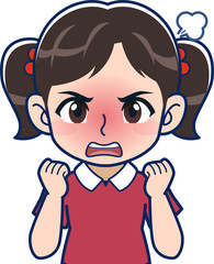 赤い服の女子小学生